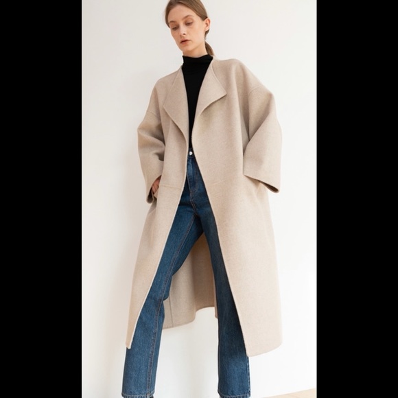 Kindersalmon light cream oversized coat - Picture 4 of 8